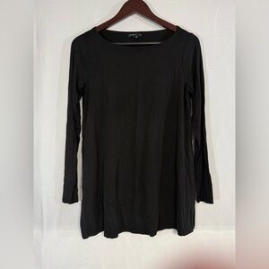 Eileen Fisher Black Long Sleeve Shirt XS Stretch sustainable fashion Layering